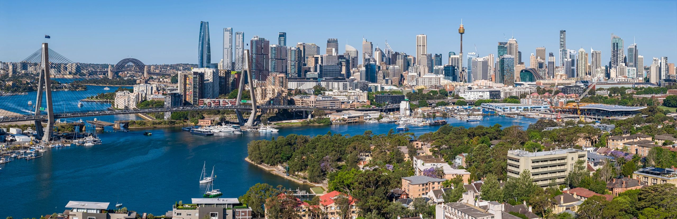 Panoramic view of Sydney city skyline